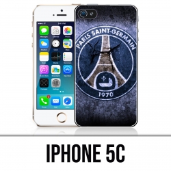 Custodia per iPhone 5C - Logo PSG Grunge