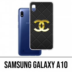 Samsung Galaxy A10 Custodia - Logo in pelle Chanel