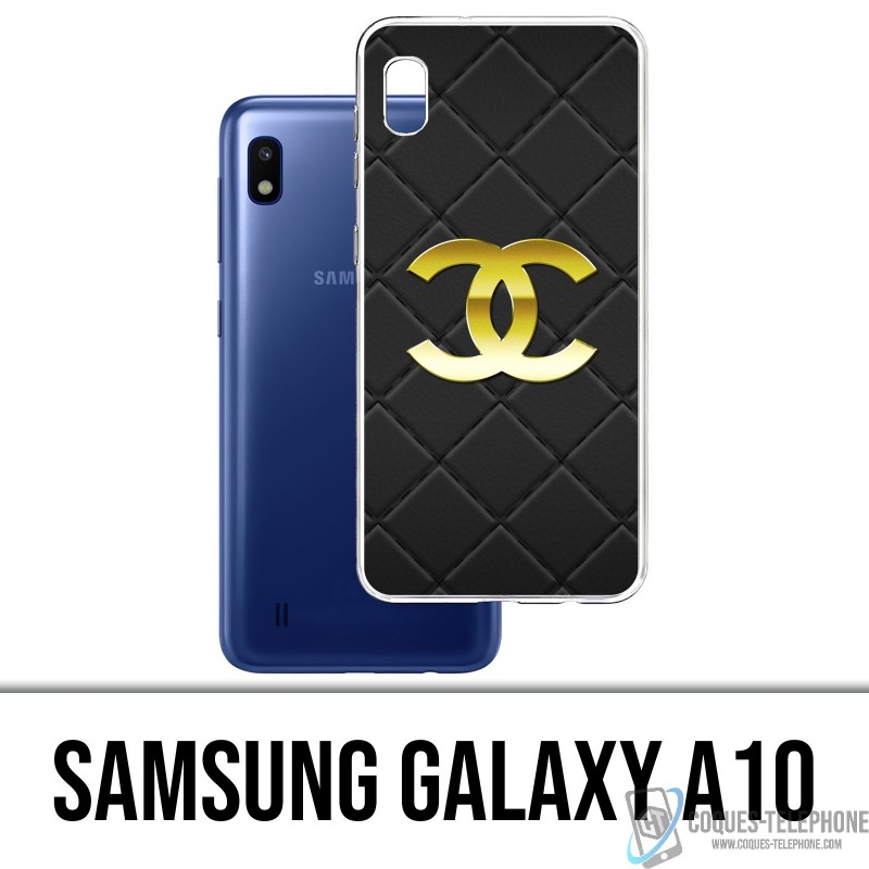 Samsung Galaxy A10 Custodia - Logo in pelle Chanel