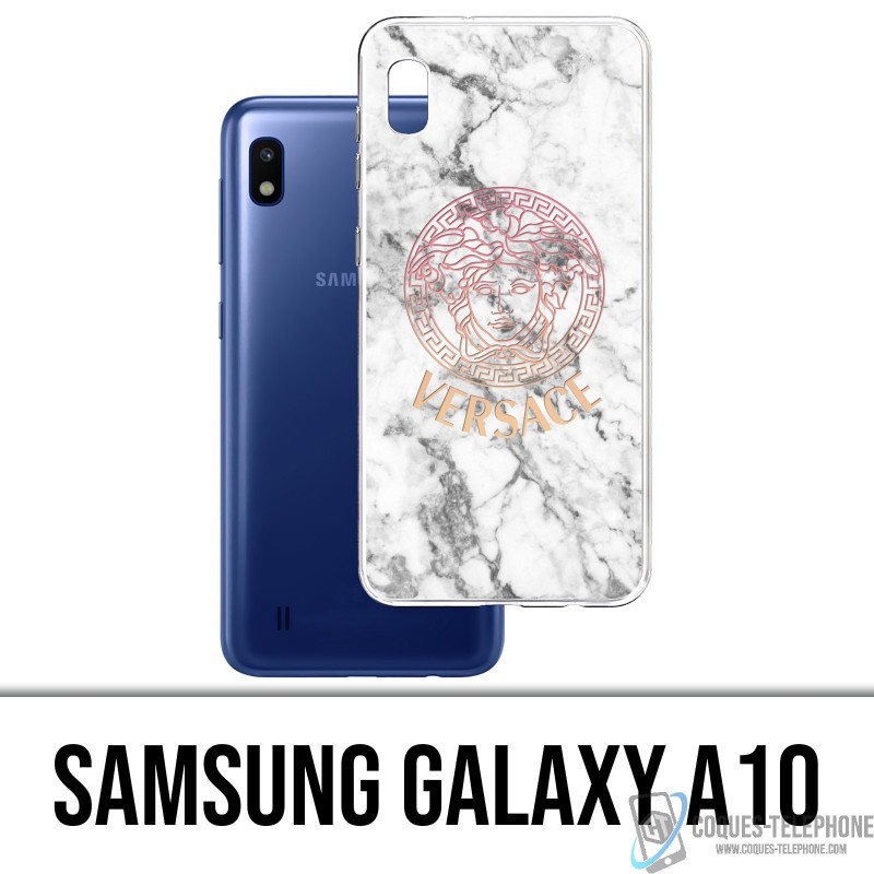 Coque Samsung Galaxy A10 - Versace marbre blanc