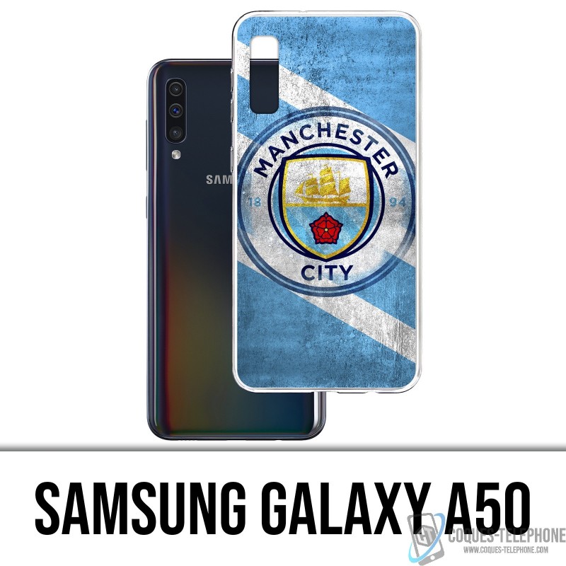 Samsung Galaxy A50 Case - Manchester Football Grunge