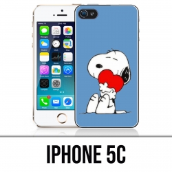 Coque iPhone 5C - Snoopy Coeur