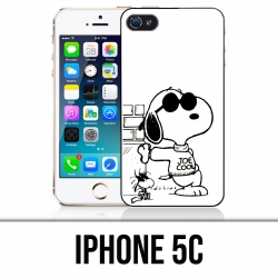 Coque iPhone 5C - Snoopy Noir Blanc