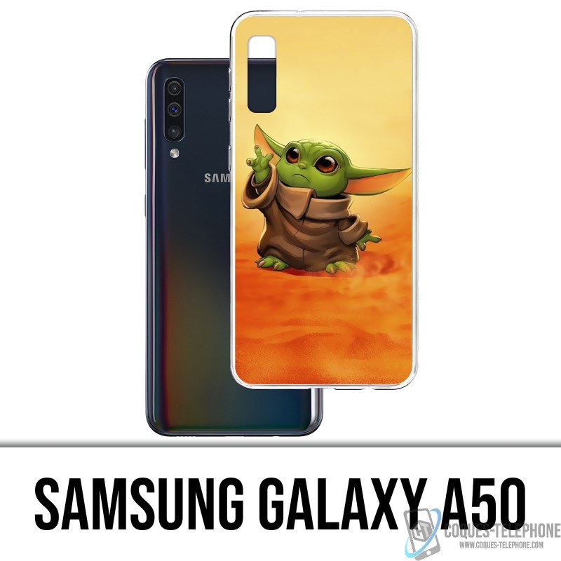 Coque Samsung Galaxy A50 - Star Wars baby Yoda Fanart
