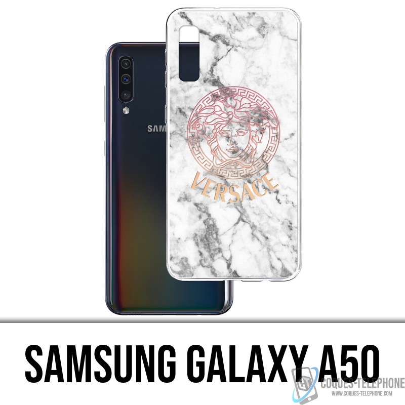 Samsung Galaxy A50 Custodia - Versace marmo bianco