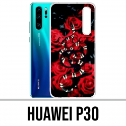 Coque Huawei P30 - Gucci snake roses