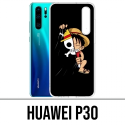 Coque Huawei P30 - One Piece baby Luffy Drapeau