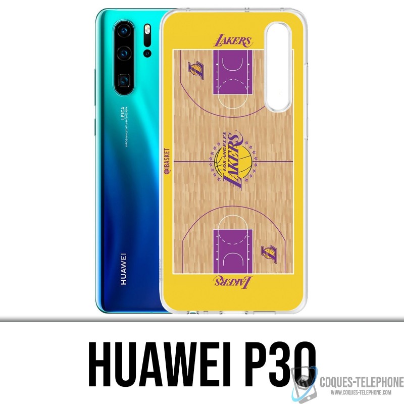 Huawei P30 Case - NBA Lakers Besketball-Feld