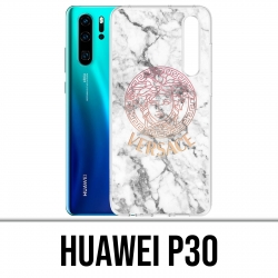 Funda Huawei P30 - Versace de mármol blanco
