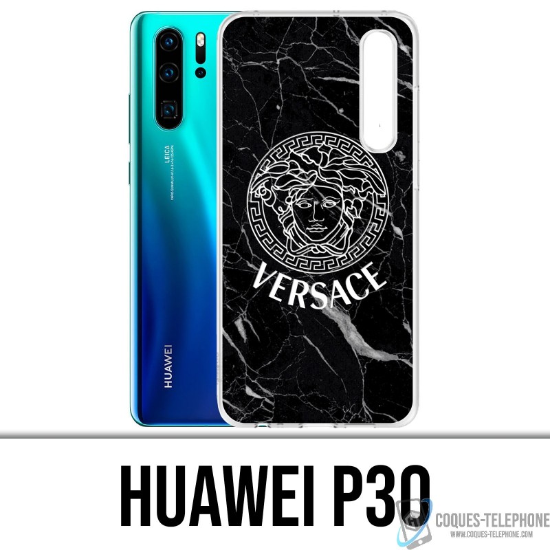 Huawei P30 Case - Versace schwarzer Marmor