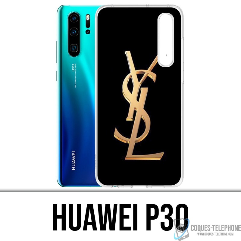 Coque Huawei P30 - YSL Yves Saint Laurent Gold Logo