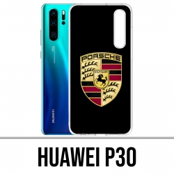 Huawei P30 Custodia - Porsche Logo Nero