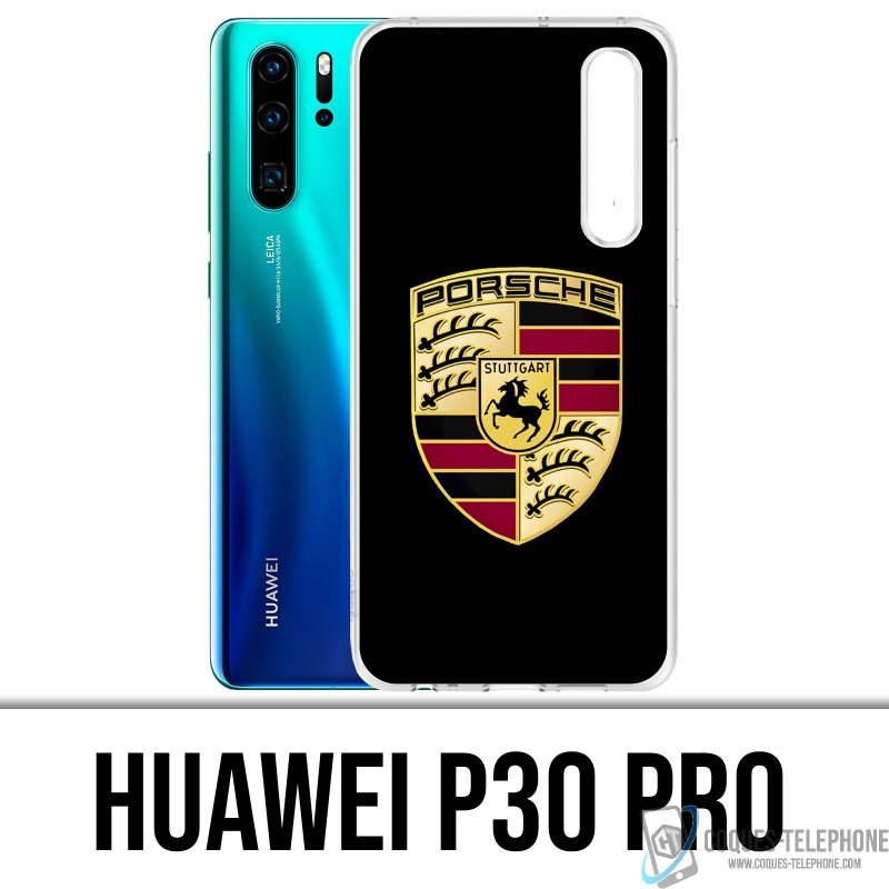 Huawei P30 PRO Custodia - Porsche Logo Nero