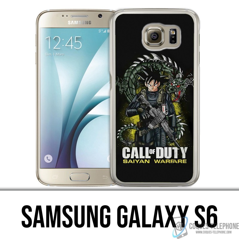 Case Samsung Galaxy S6 - Aufruf der Pflicht x Dragon Ball Saiyan-Kriegsführung