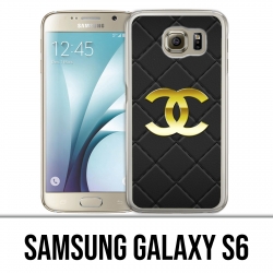 Funda Samsung Galaxy S6 - Logotipo de cuero de Chanel