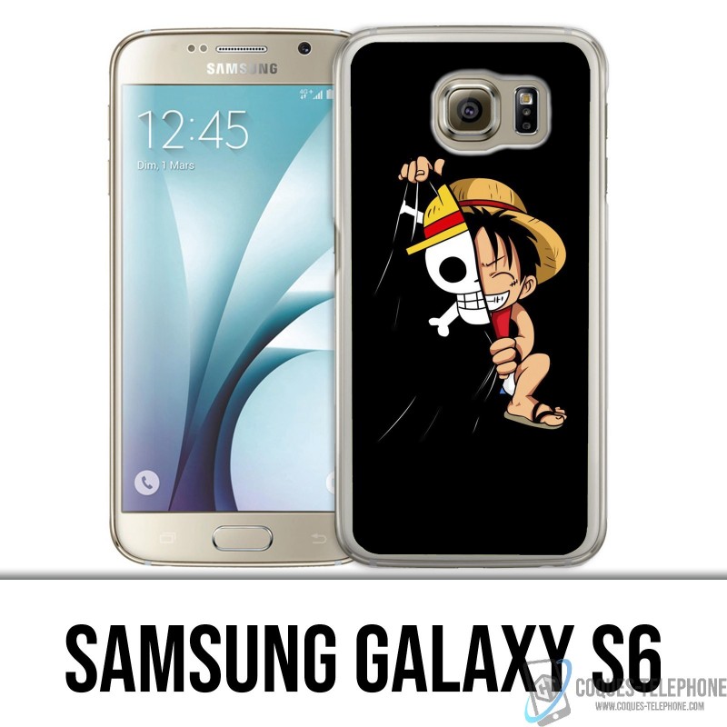 Coque Samsung Galaxy S6 - One Piece baby Luffy Drapeau