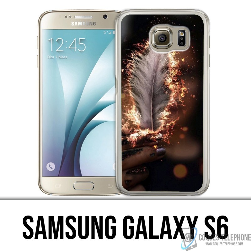 Coque Samsung Galaxy S6 - Plume feu