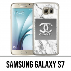 Samsung Galaxy S7 Custodia - Chanel Marmo Bianco
