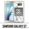 Samsung Galaxy S7 Custodia - Chanel Marmo Bianco