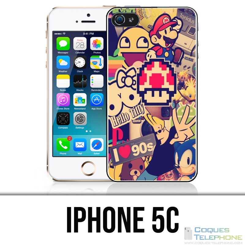 Custodia per iPhone 5C - adesivi vintage anni '90