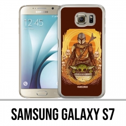 Coque Samsung Galaxy S7 - Star Wars Mandalorian Yoda fanart