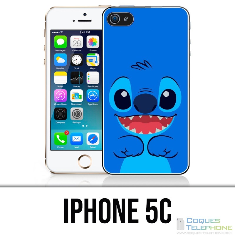 Uitstekend voorkant beeld IPhone 5C Case - Blue Stitch