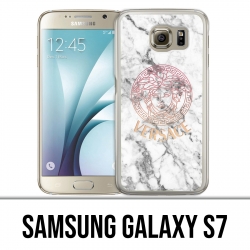 Samsung Galaxy S7 Case - Versace white marble