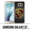 Coque Samsung Galaxy S7 - Porsche logo carbone