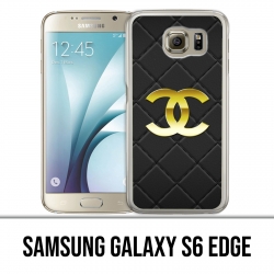 Coque Samsung Galaxy S6 edge - Chanel Logo Cuir