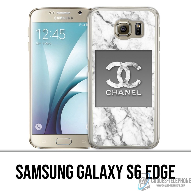 Coque Samsung Galaxy S6 edge - Chanel Marbre Blanc