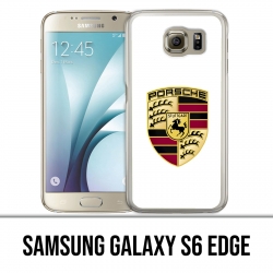 Coque Samsung Galaxy S6 edge - Porsche logo blanc