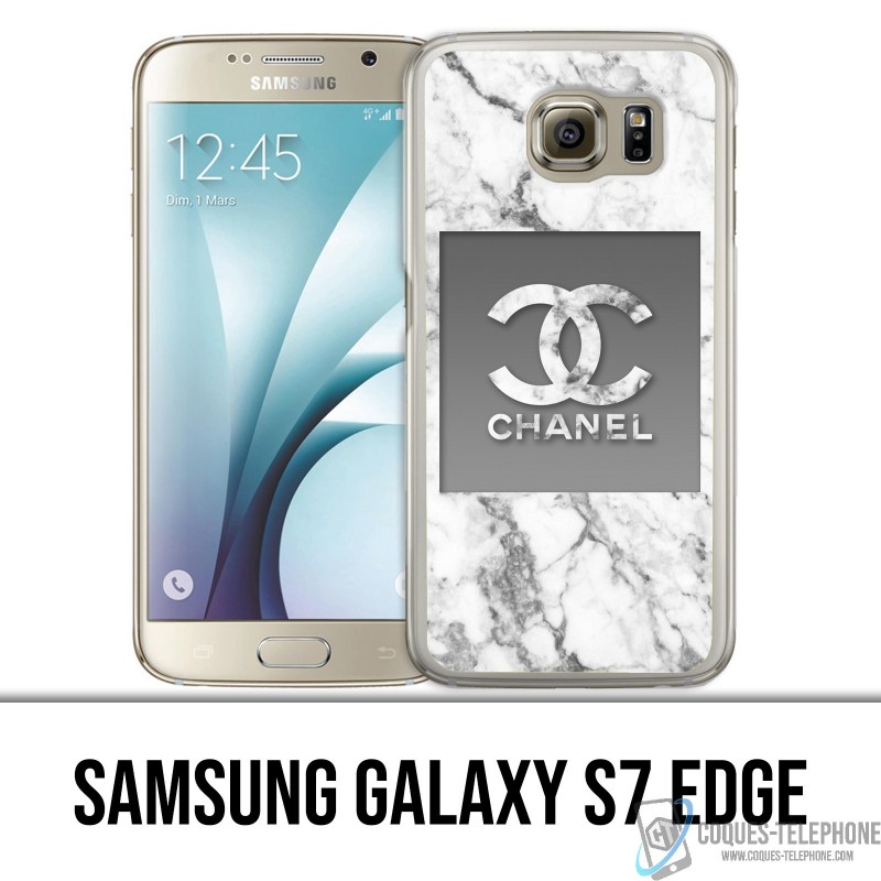 Samsung Galaxy S7 bordo Custodia - Chanel Marmo Bianco