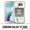 Coque Samsung Galaxy S7 edge - Chanel Marbre Blanc