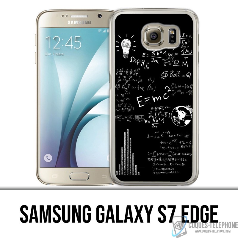 Coque Samsung Galaxy S7 edge - E égale MC 2 tableau noir