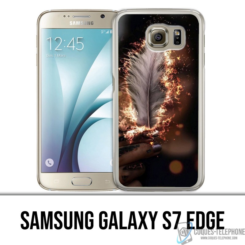 Coque Samsung Galaxy S7 edge - Plume feu