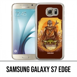 Samsung Galaxy S7 edge Custodia - Star Wars Mandalorian Yoda fanart