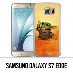 Samsung Galaxy S7 bordo Custodia - Star Wars bambino Yoda Fanart