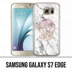 Samsung Galaxy S7 KantenCase - Versace weißer Marmor