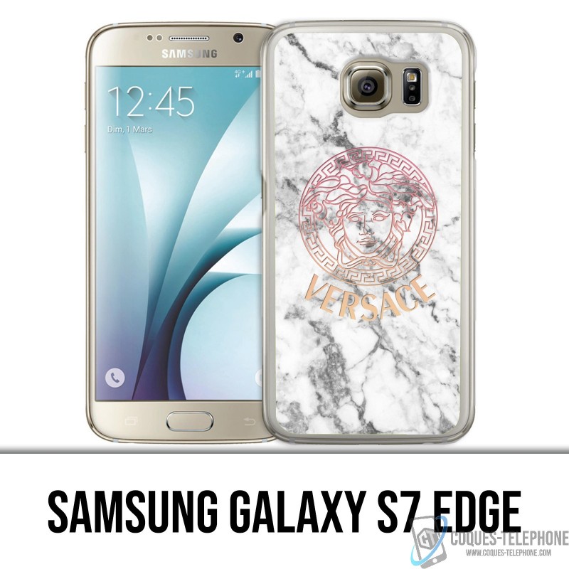 Coque Samsung Galaxy S7 edge - Versace marbre blanc