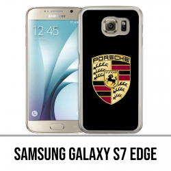 Coque Samsung Galaxy S7 edge - Porsche Logo Noir