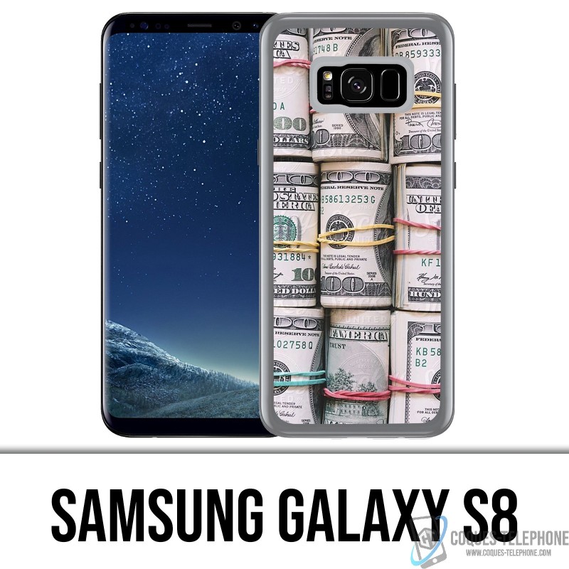 Coque Samsung Galaxy S8 - Billets Dollars rouleaux