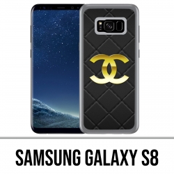 Funda Samsung Galaxy S8 - Logotipo de cuero de Chanel