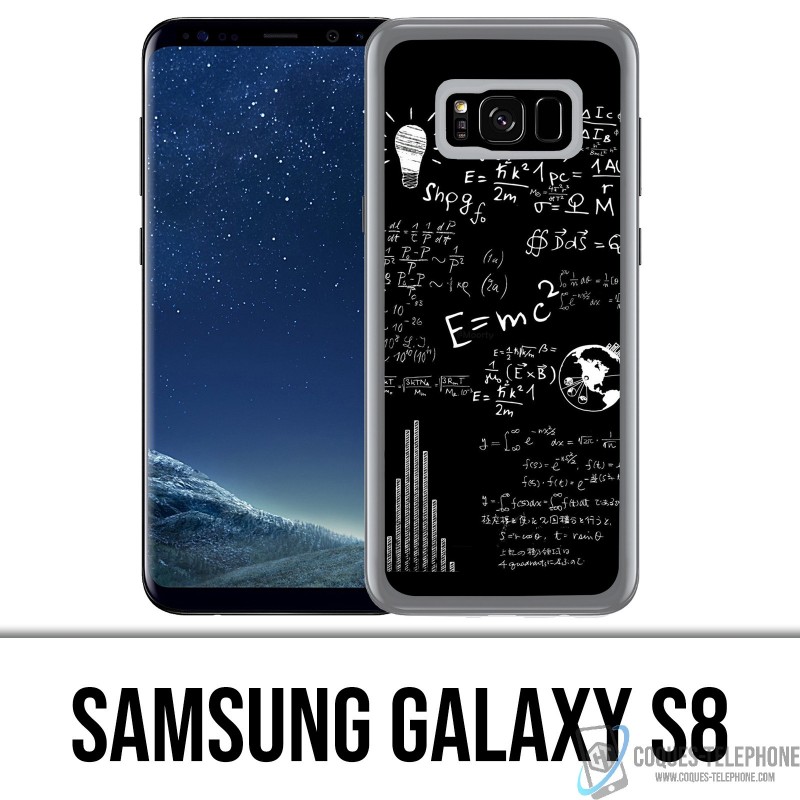 Coque Samsung Galaxy S8 - E égale MC 2 tableau noir