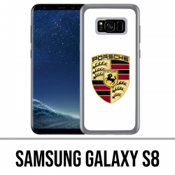 Samsung Galaxy S8 Custodia - Logo Porsche bianco