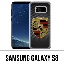 Coque Samsung Galaxy S8 - Porsche logo carbone