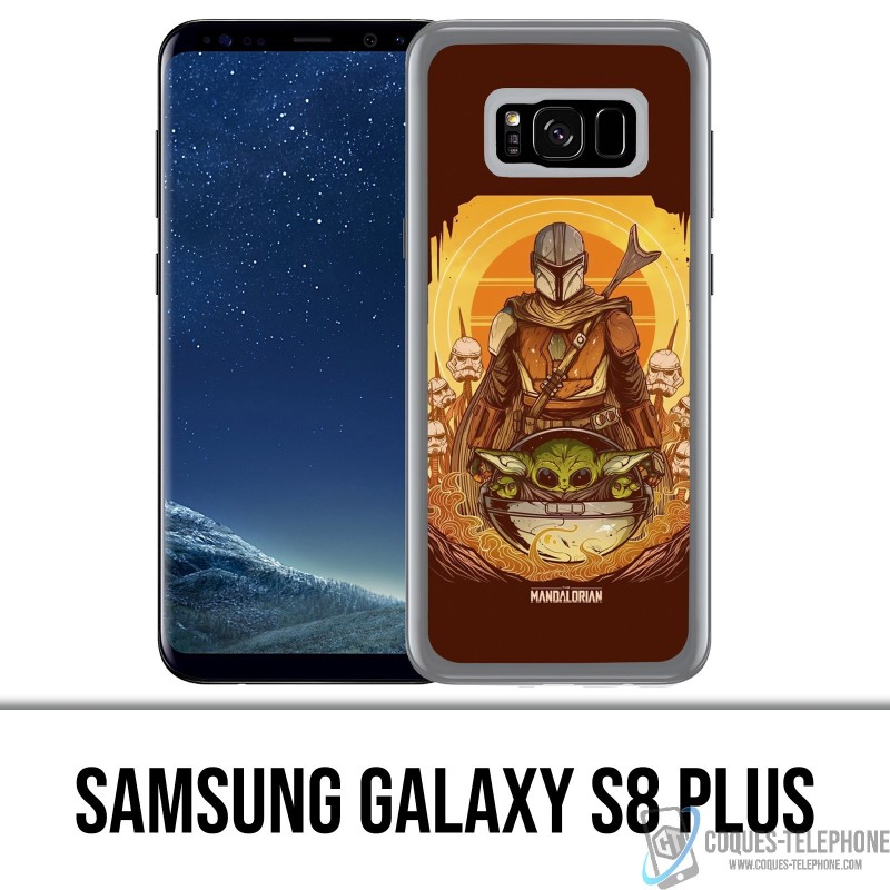 Samsung Galaxy S8 PLUS Custodia - Star Wars Mandalorian Yoda fanart