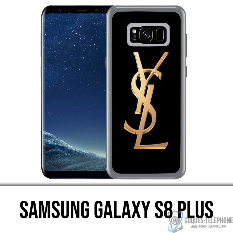 Coque Samsung Galaxy S8 PLUS - YSL Yves Saint Laurent Gold Logo