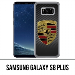 Samsung Galaxy S8 PLUS Custodia - Logo Porsche Carbonio