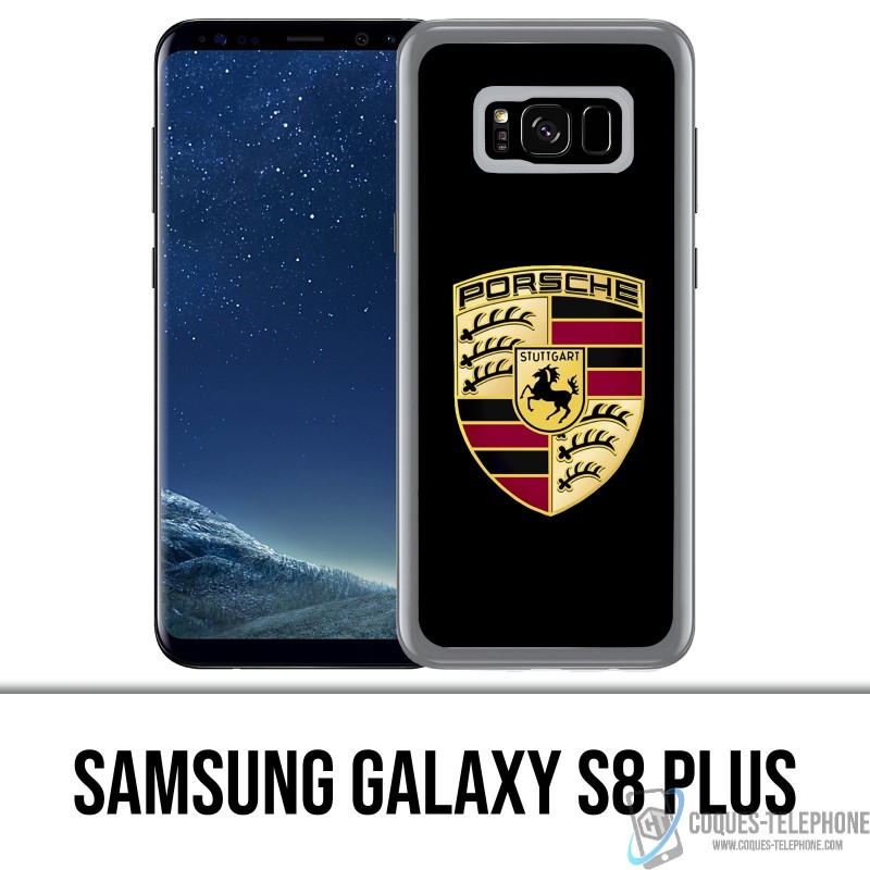 Samsung Galaxy S8 PLUS Funda - Logotipo de Porsche Negro