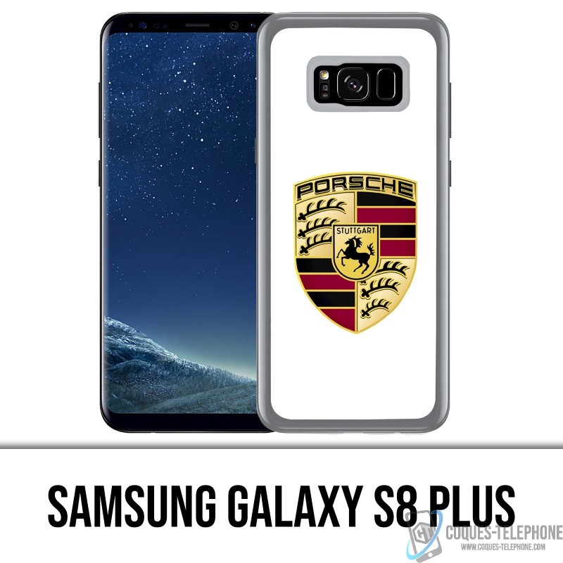 Coque Samsung Galaxy S8 PLUS - Porsche logo blanc